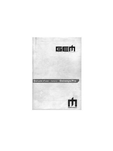 Gem genesys pro manuale - genesys/pro,
