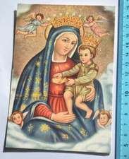 Cartolina santino S. Giovanni Rotondo Foggia Madonna delle Grazie ed. Bertuetti