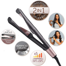 PIASTRA PER CAPELLI 2 IN 1 LISCI RICCI ARRICCIA STIRA PROFESSIONALE SPIRALE 230°