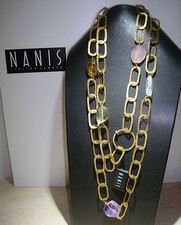 COLLANA NANIS COLL. LEGNETTI CT1-448 GC-LE ORO + PIETRE NECKLACE (LIST. 4930)