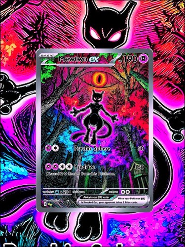 Mewtwo full art carta - mewtwo, ex