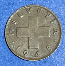 Monete Bronzo 1948 Svizzera 2