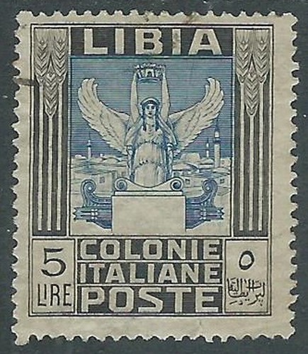 1921 libia pittorica lire - libia, 5