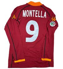 maglia calcio vintage AS Roma Montella 2001 2002 Kappa Ina ASSITALIA scudetto