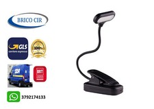 Lampada Da Lettura, Luce Da Lettura Con Pinza Lampada Luce Libro Portatile Con C