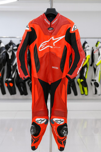 Tuta moto pelle rossa - tuta,