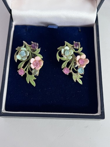 Orecchini vintage smaltati - vintage,