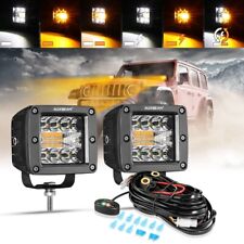 AUXBEAM 3" LED Barra Luminosa da Lavoro 72W Faretto Spot Lampada Guida Fuoristrada Auto SUV ATV UTV
