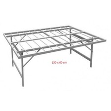 TAVOLO BANCO BRANDA RETE MERCATO AMBULANTE ALLUMINIO VETRORESINA 150 X 60 CM