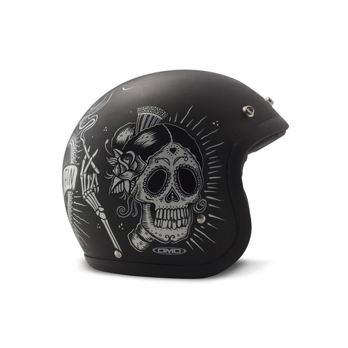 Casco jet cafe racer dmd - dmd, retro