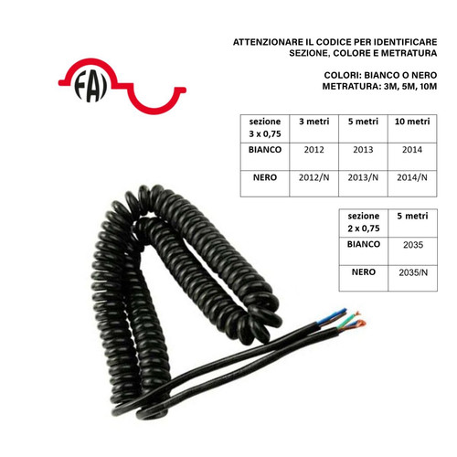 Cavo prolunga filo spirale - cavo,