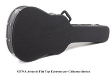 GEWA 523100 Astuccio Rigido per Chitarra Classica 4/4 Flat Top Economy in legno