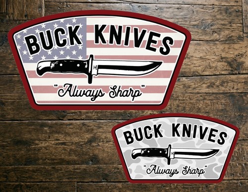 Adesivo buck knife always - buck,
