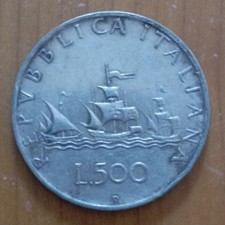 REPUBBLICA ITALIANA 500 LIRE 1957 BANDIERE CONTROVENTO RARA TONED FDC ARGENTO