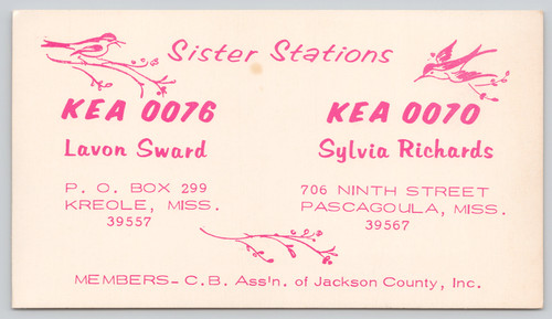 Qsl kea0076 kea0070 creolo - qsl,