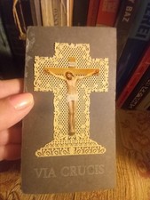 16 Santini Merlettati Raffiguranti La Via Crucis Su Cartoncino, Come Da Foto