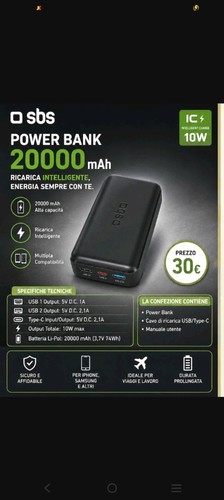Sbs powerbank 20k slim - 20k,