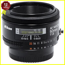 Obiettivo Nikon AF Nikkor 50mm f1,8 full frame per fotocamere. Made in Japan.