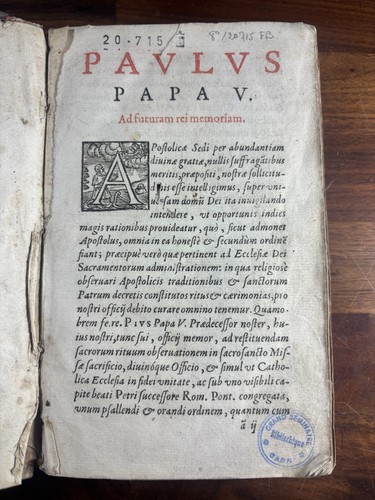 1623 rituale romanum - rituale, romanum,
