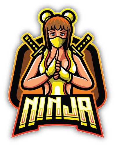 Ninja mascot vinyl sticker - vinyl,