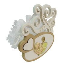 Bomboniere Cresima Sacchetto Pizzo Organza Mitria Albero Vita