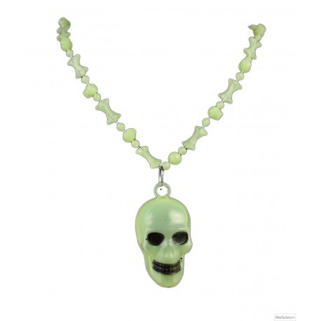 Collana fluorescente teschio - collana,