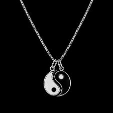 Yin & Yang Rimorchio Divisibile 50 CM Collana Argento 925er Symbol Gioiello