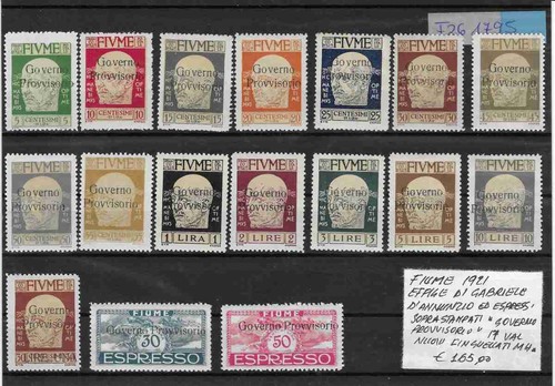 1921 fiume serie 17 - fiume, di