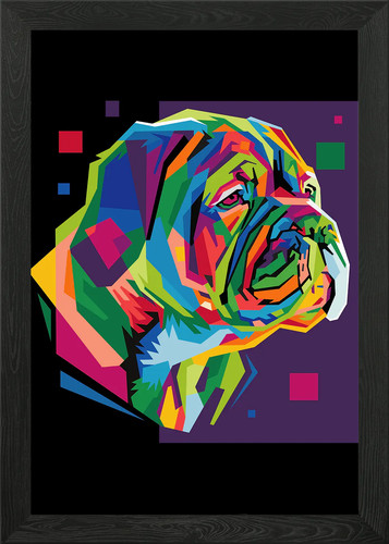 Poster colorato testa - , di