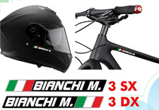 KIT 6 ADESIVI CASCO MOTO BANDIERA ITALIANA PERSONALIZZATI NOME CARENA RESISTENTE