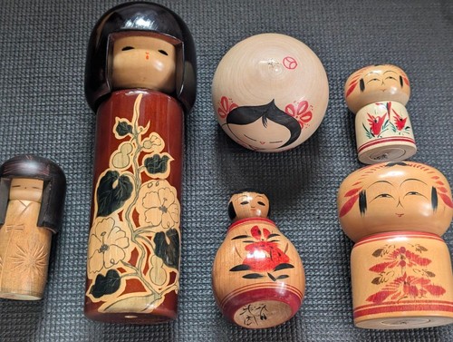 Kokeshi bambola set legno - kokeshi,