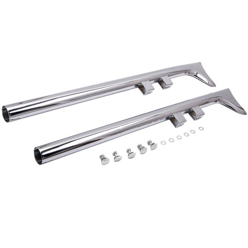 Chrome fishtail slip ons - chrome, 36"