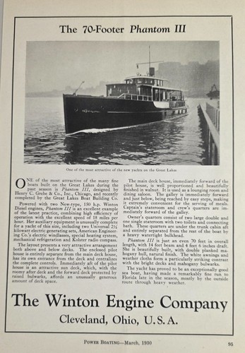 1930 pubblicità winton diesel - pubblicità,