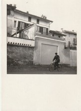 B5 - Foto Photo Fotografia Anni 50 - Uomo con Bicicletta