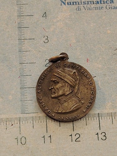 Medaglia centenario dante - medaglia, vi