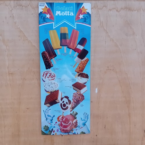 Insegna tabella gelati motta - tabella,