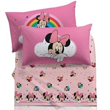Completo letto UNA PIAZZA Caleffi  Disney Art. Minnie Rainbow N°169