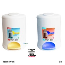 PATTUMIERA DA BAGNO A PEDALE BIANCA 5 Lt "MEGA"