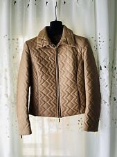Giubotto giacca Les Copains vera pelle trapuntato beige tg S