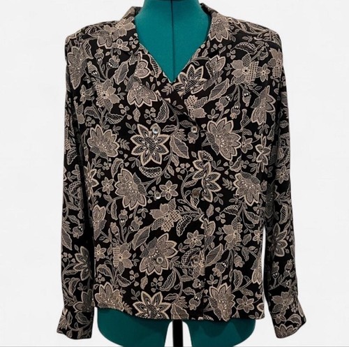 Blusa doppiopetto floreale