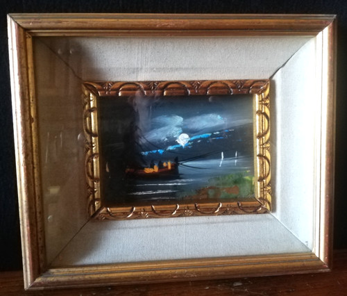 Quadro dipinto olio legno - olio,