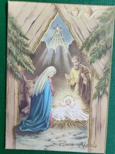 SPLENDIDA SACRA FAMIGLIA IN CARTOLINA VIAGGIATA DISMETTO COLLEZIONE 