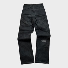 Jeans da falegname vintage Energie uomo larghi fit nero ricamato hip hop 30x33