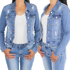 Damen Jeansjacke Damenjacke Denim Stretch Jeans Jacke Übergröße Übergangsjacke