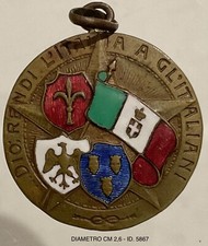 TRENTO TRIESTE ZARA CROCE ROSSA COMITATO DIST. ASTI 1915.1916 MEDAGLIA 1a G.M.