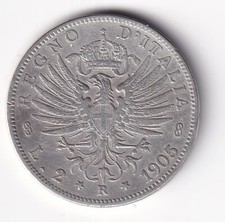 2 LIRE 1905 PERIZIATA