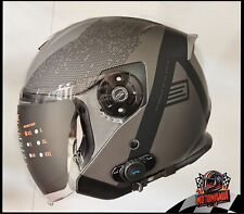 CASCO JET ORIGINE PALIO 2.0 BT  CON INTERFONO  BLUETOOTH  HYPER BLACK TITANIUM