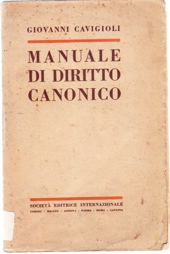 Manuale diritto canonico - manuale, di