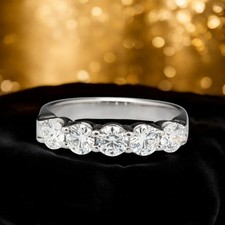 Fede nuziale in oro bianco 14