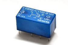 Relè di stampa vintage Siemens V23042-C1103-B101, bistabile, 2x bobina UM/12 V, NOS